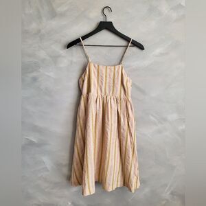 Striped Smocked Mini Dress Anita Vinnie Louise Size S